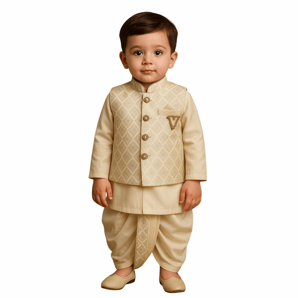 Boys Kurta Pajama Set with Modi Jacket
