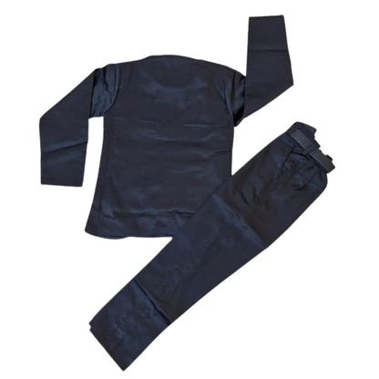 Boys 5-Piece Formal Suit Set, Coat, Shirt, Pants, Belt, Bow