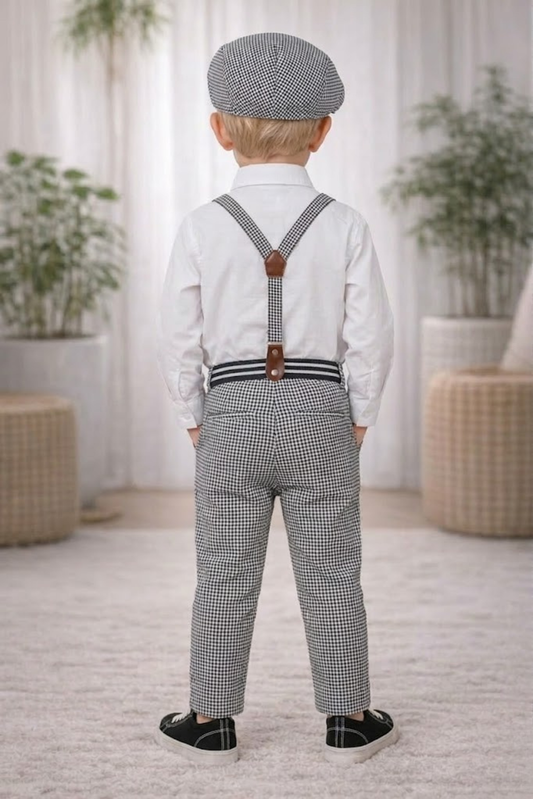 Toddler Boys Vintage Outfit Set - 5-Piece Stylish Ensemble -