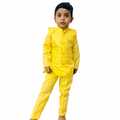 Baby_Boy_yellow_Kurta_Waistcoat_Set_with_boy_model