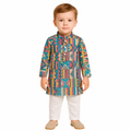 Boys’ Cotton Kurta Set – Multicolor (2-3 Yrs) with model
