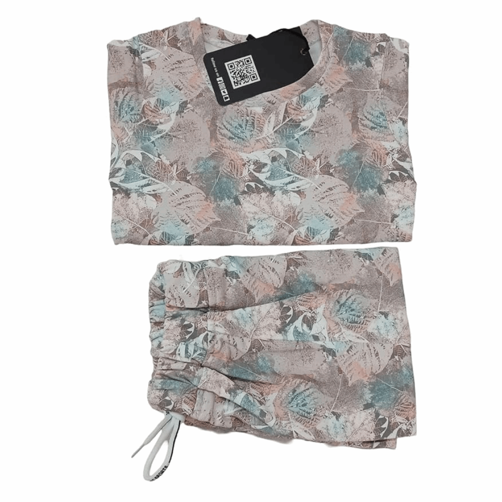 Boys Printed Cotton Co-ord Set (6–12 Months) with bady model