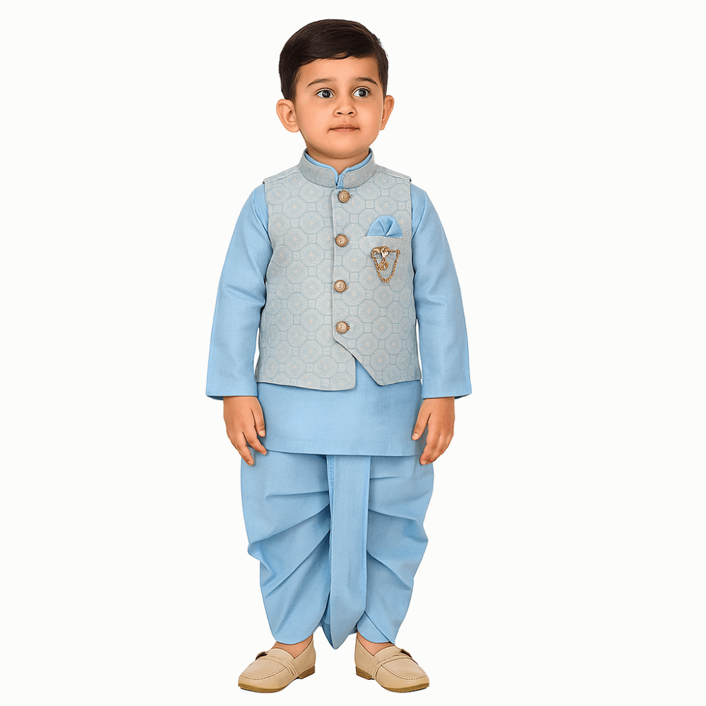 Boys Kurta Pajama Set with Modi Jacket