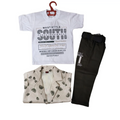 Boys 3-Piece Set – white Blazer, Tee & Pants-back side