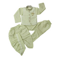 Boys greenish Kurta Pajama Set with Modi Jacket 
