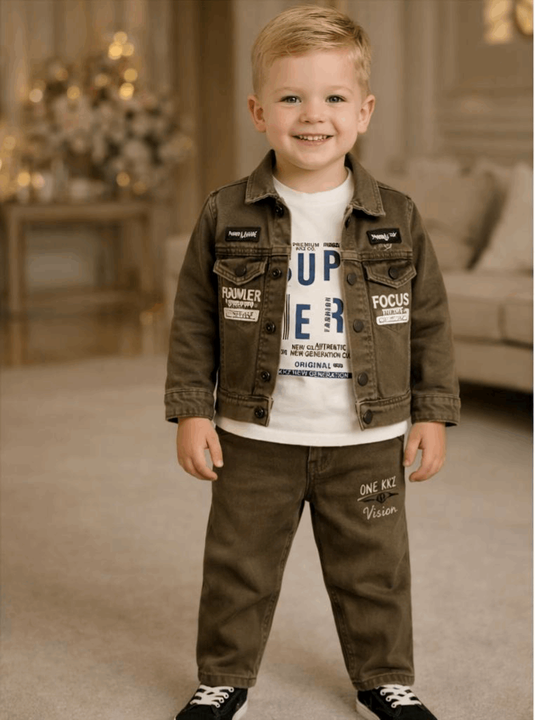 Boys 3-Piece Denim Jacket Set