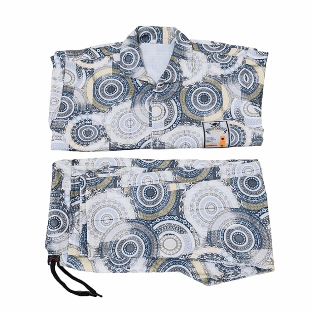Kids Cotton Geometric Pajama Set – Long Sleeve Top & Bottom