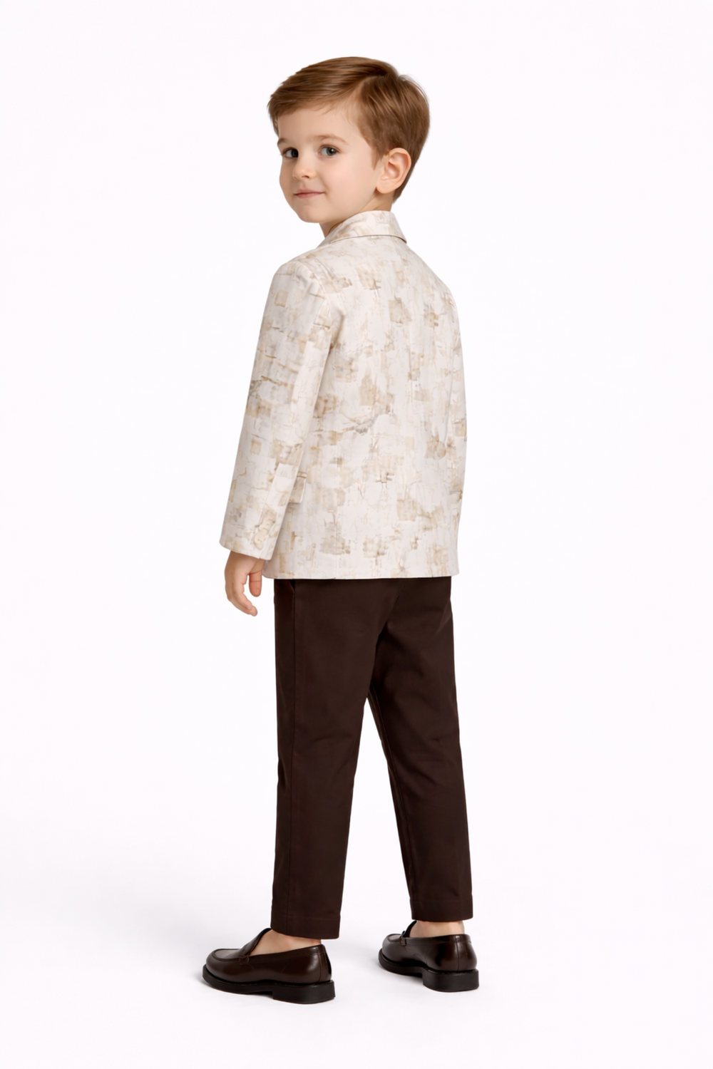 Boys  Printed Blazer Outfit with T-Shirt & Pants | Kids Smart Casual Party Wear Set - Zustenjoy.com