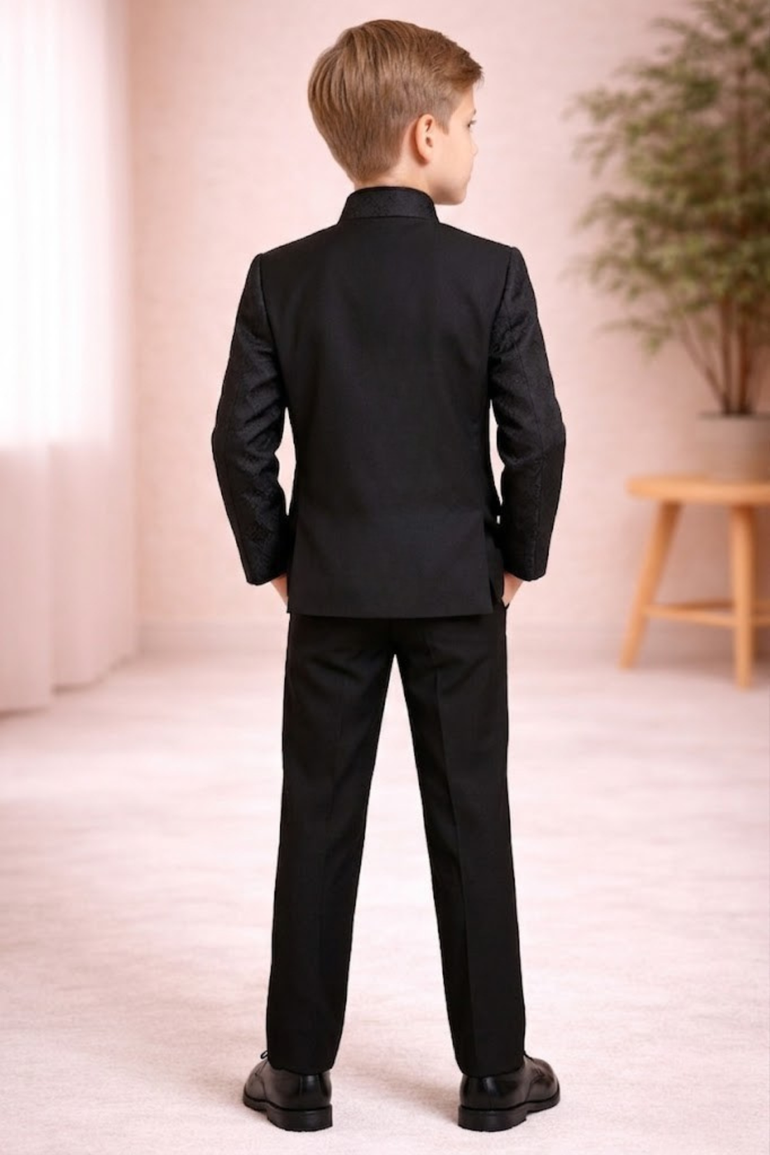 Boys  Indo Western Suit Set | Kids Wedding & Party Wear Outfit Black