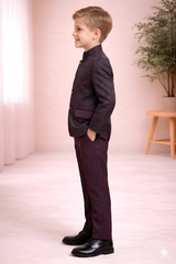 Boys  Indo Western Suit Set | Kids Wedding & Party Wear Outfit Maroon - Zustenjoy.com