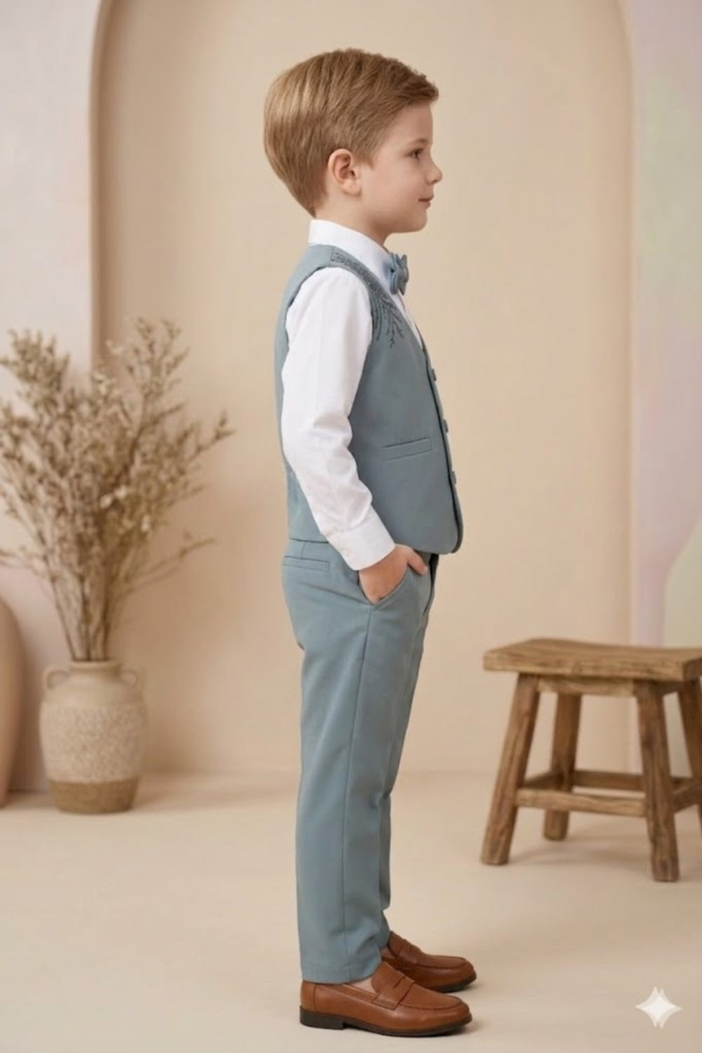 Boys 3-Piece Formal Suit Set Pista Green | Kids Party Wear Outfit - Zustenjoy.com