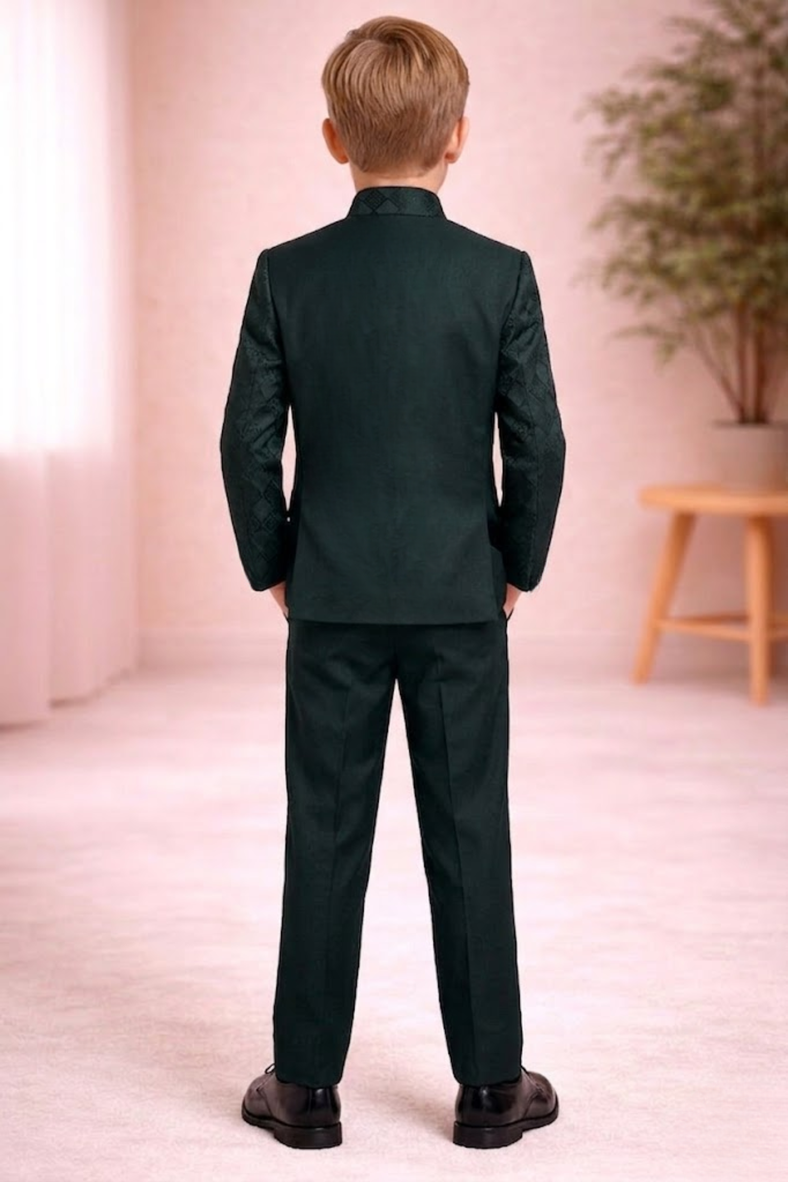Boys  Indo Western Suit Set | Kids Wedding & Party Wear Outfit Green - Zustenjoy.com