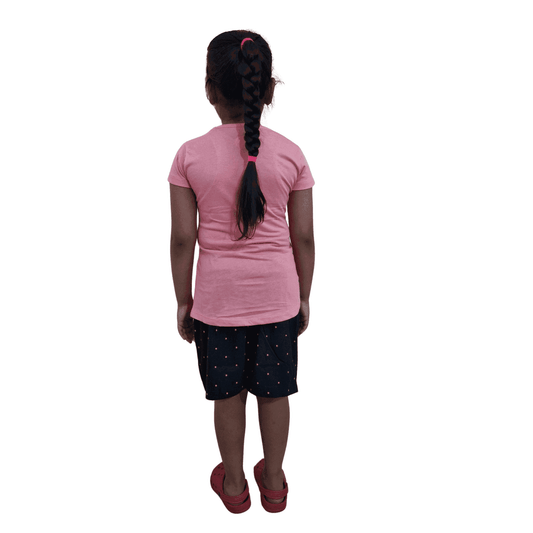 Girls Cotton T-Shirt with Skirt Outfit Casual Wear 6-7 Yrs