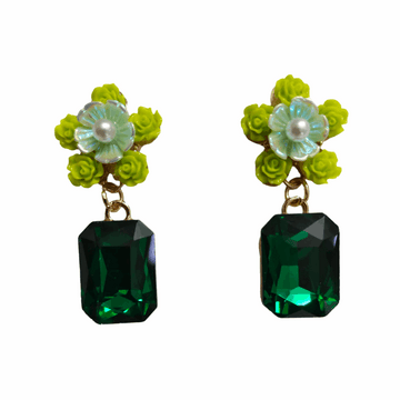 Korean Earring for Girls - Celebrity Inspired Stylish-green