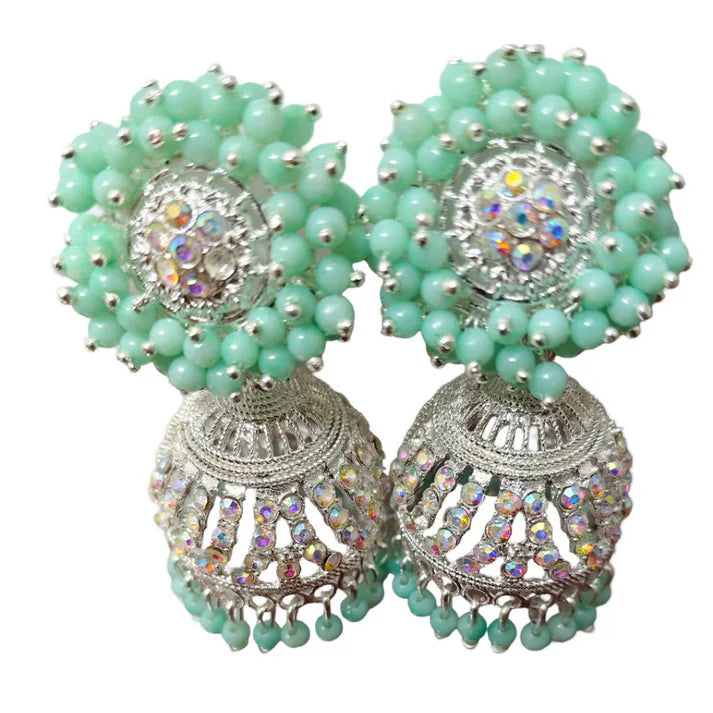Aqua_Jhumka_Earrings_Set_for_Women