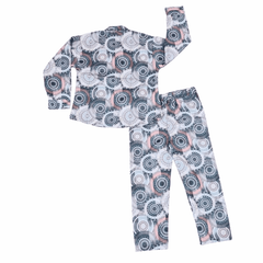 Kids Cotton Geometric Pajama Set – Long Sleeve Top & Bottom