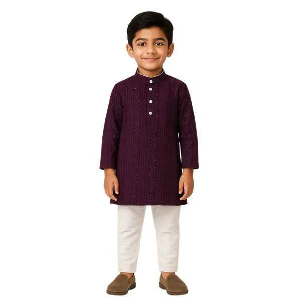Boys’  Embroidered Kurta Set