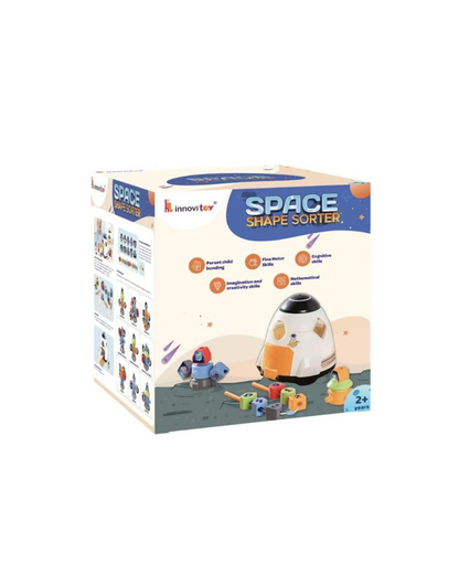 STEM space toy with spaceship and figure