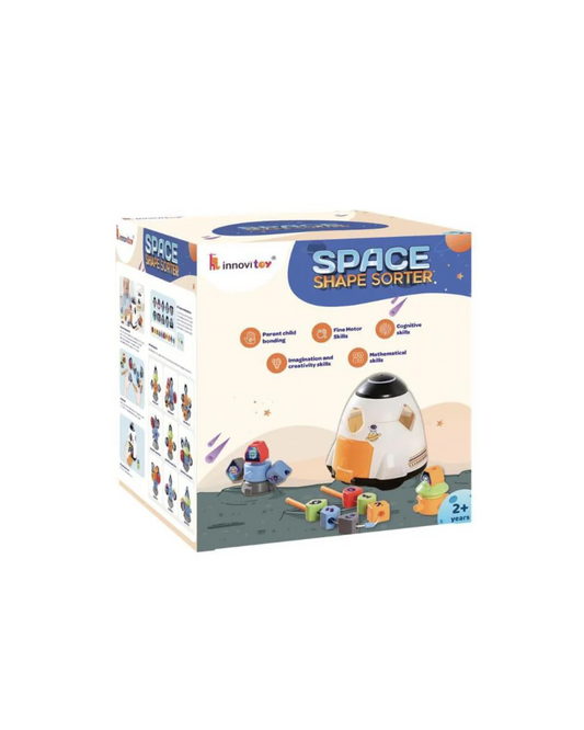 STEM space toy with spaceship and figure