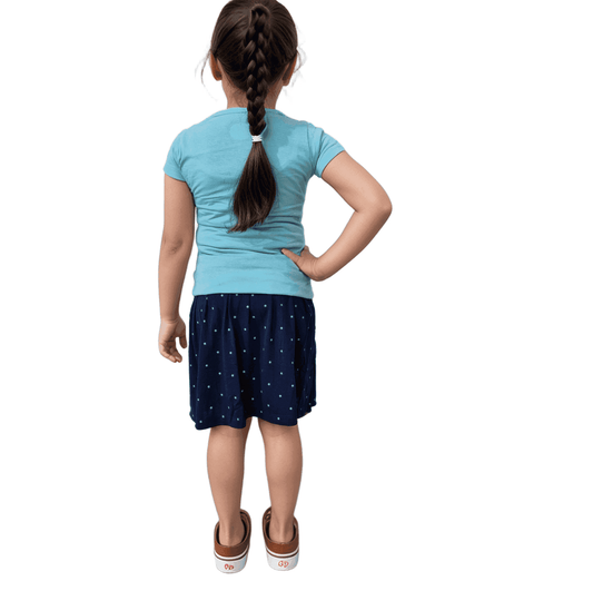 Soft Cotton Casual Wear T-Shirt with Skirt for Girls 5-6 Yrs