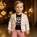 Baby Boys Sky Blue Blazer Set Online - 3-Piece Outfit