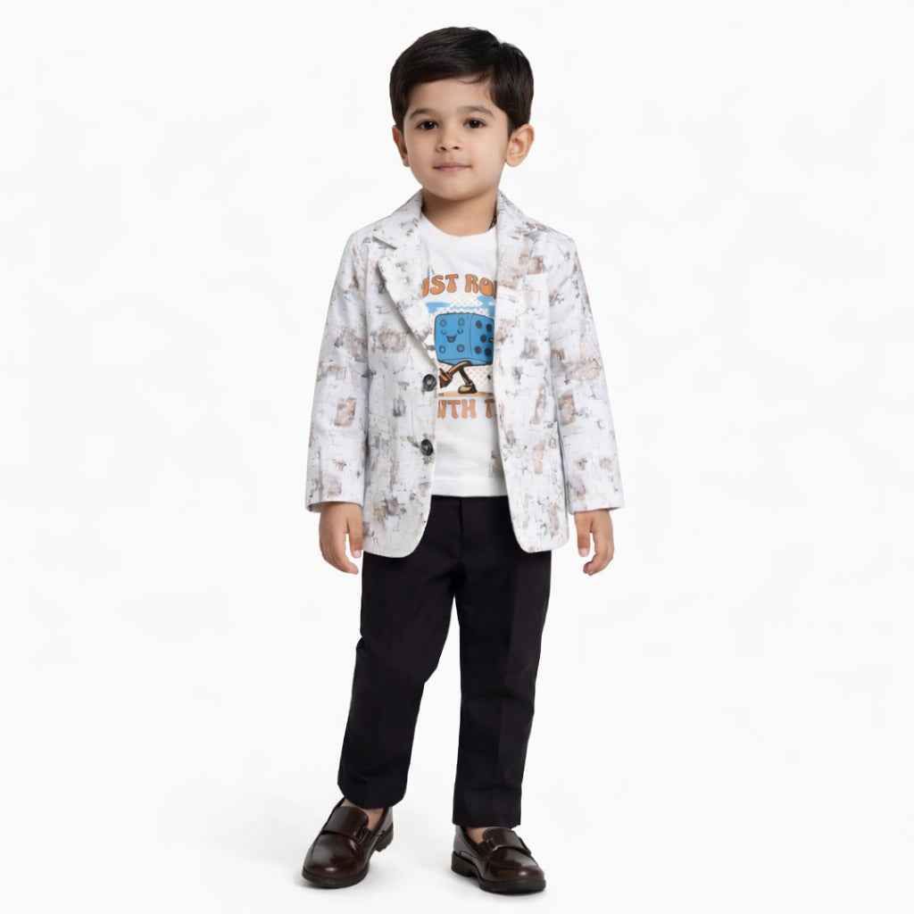 Kids Party Wear Coat Pant Set