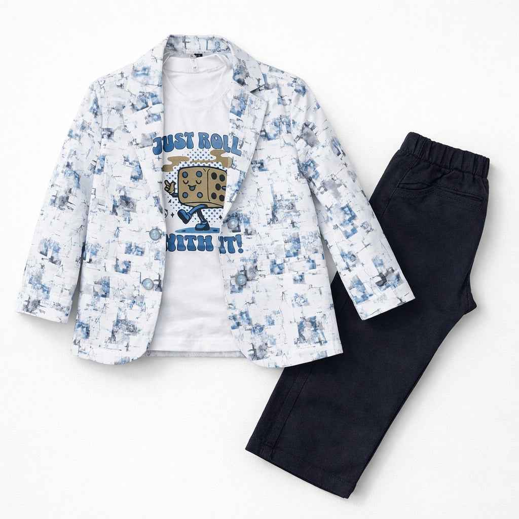 Kids Party Wear Coat Pant Set