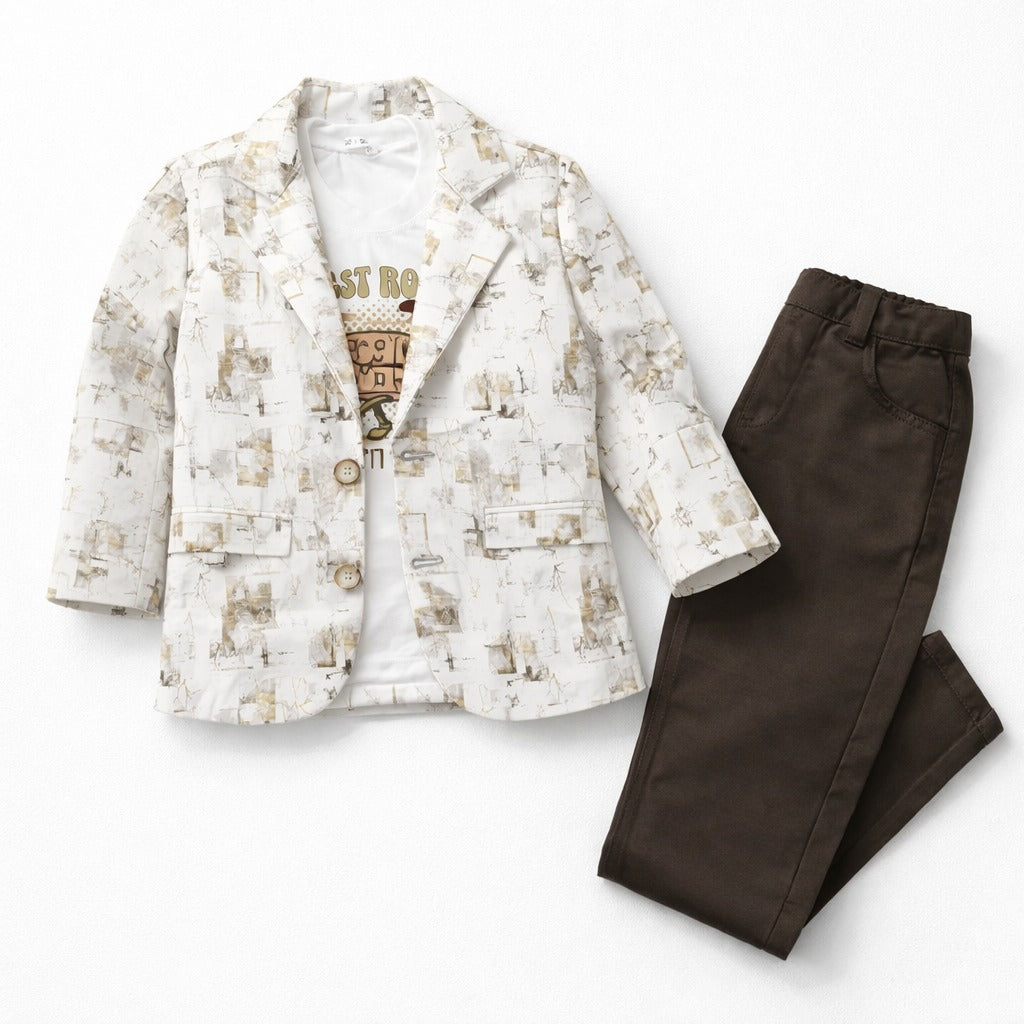 Kids Party Wear Coat Pant Set