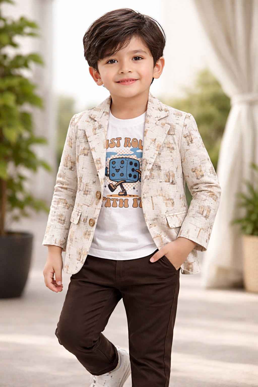Kids Party Wear Coat Pant Set