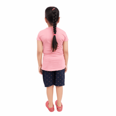 Girls Cotton T-Shirt with Skirt Set