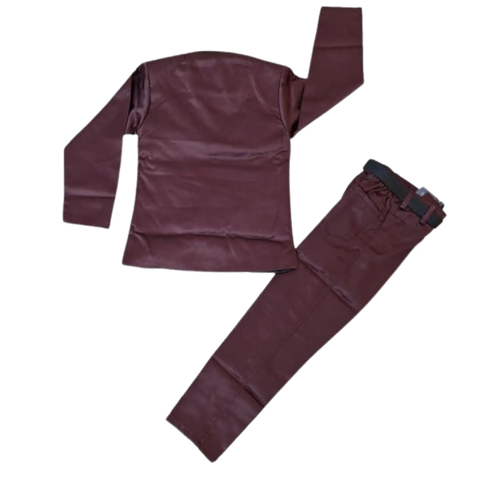 backside-Elegant maroon kids suit for weddings – find it at Trends Junior