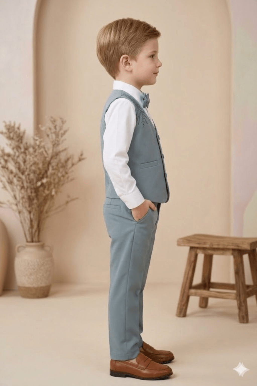 Boys 3-Piece Formal Suit Set – Pista Green Party Outfit - Zustenjoy.com