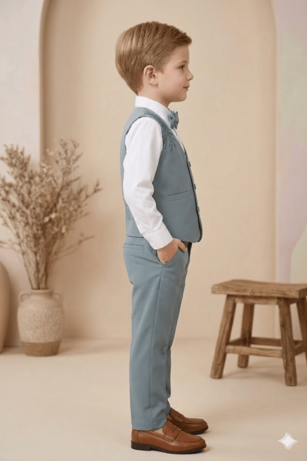 Boys 3-Piece Formal Suit Set – Pista Green Party Outfit - Zustenjoy.com