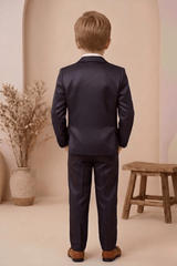 Boys 3-Piece Formal Suit Set with Bow Tie – Wine - Zustenjoy.com
