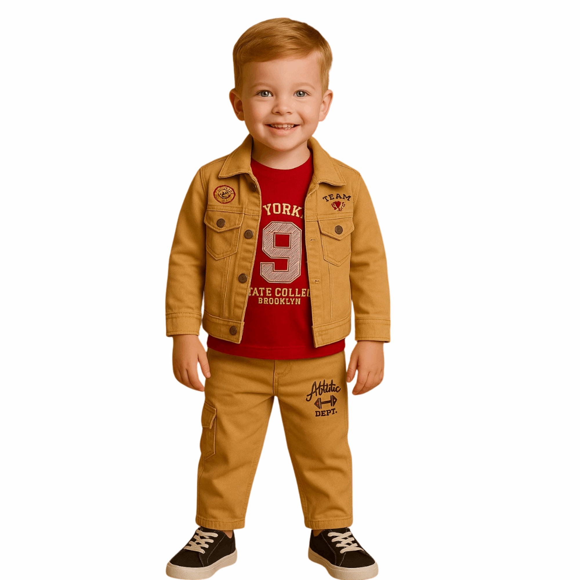 Boys Denim Jacket Set - 3-Piece Trendy Outfit for Kids - Zustenjoy.com