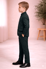 Boys Indo Western Suit Set – Green Wedding & Party Outfit - Zustenjoy.com