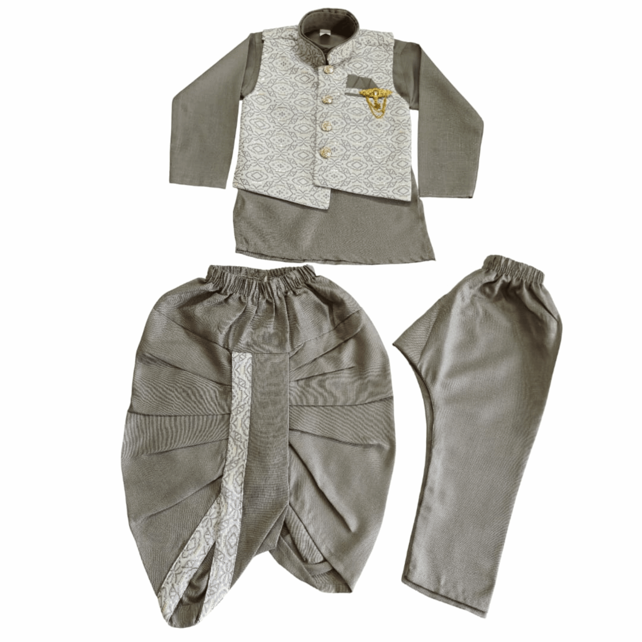 Boys Kurta Pajama Set with Modi Jacket - Zustenjoy.com