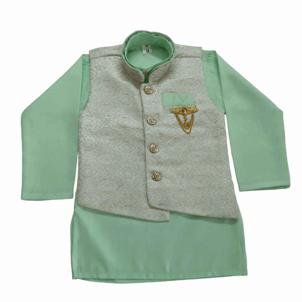 Boys Kurta Pajama Set with Modi Jacket - Zustenjoy.com