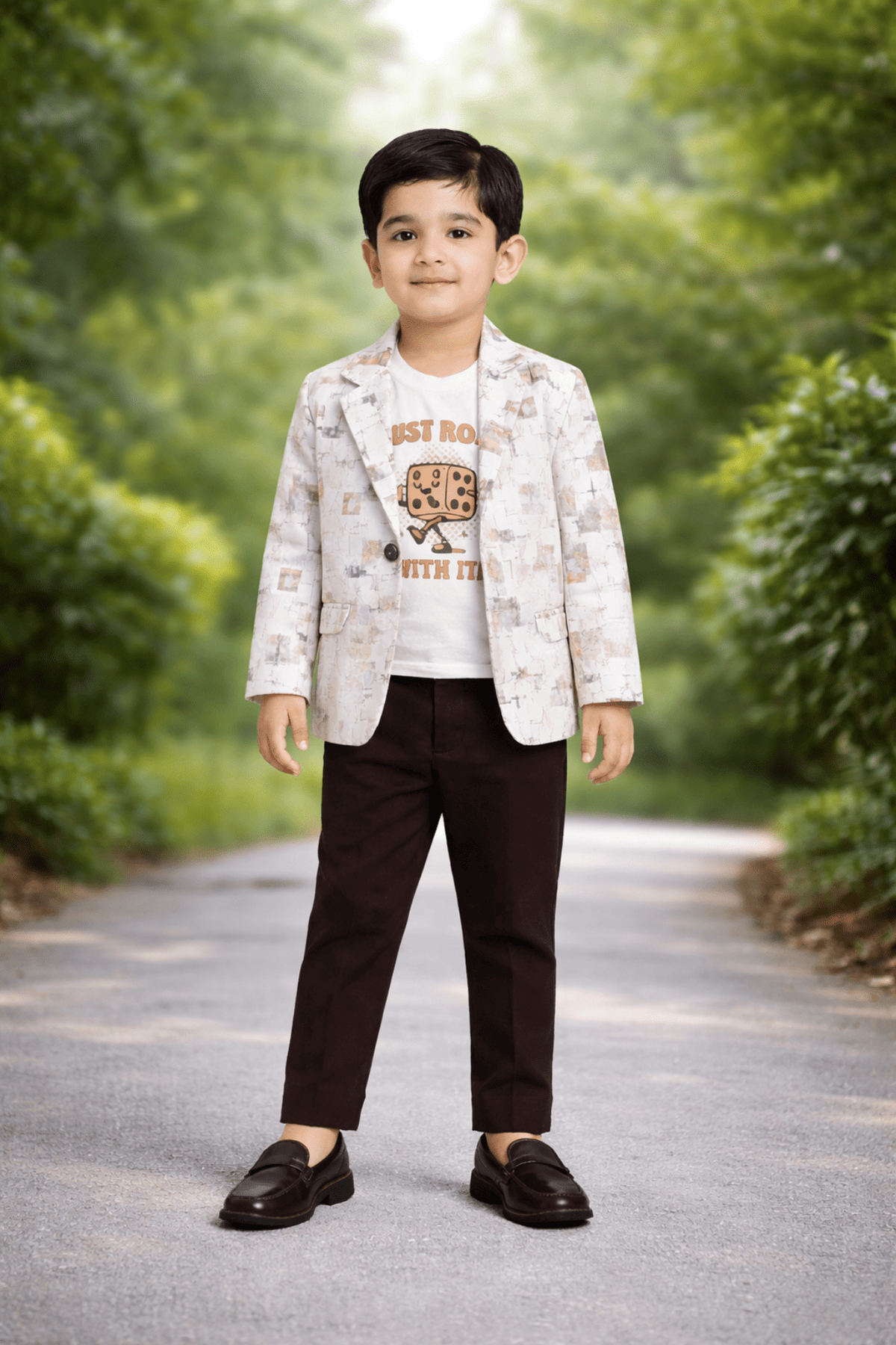 Boys Party Coat and Pant Set with Elastic Waist - Zustenjoy.com