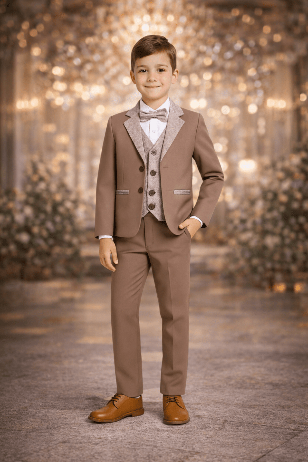 Boys Slim Fit 3-Piece Formal Suit Set - Zustenjoy.com