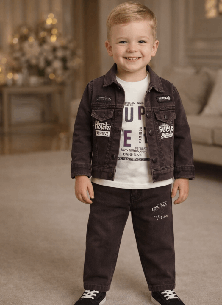 Boys 3-Piece Denim Jacket Set
