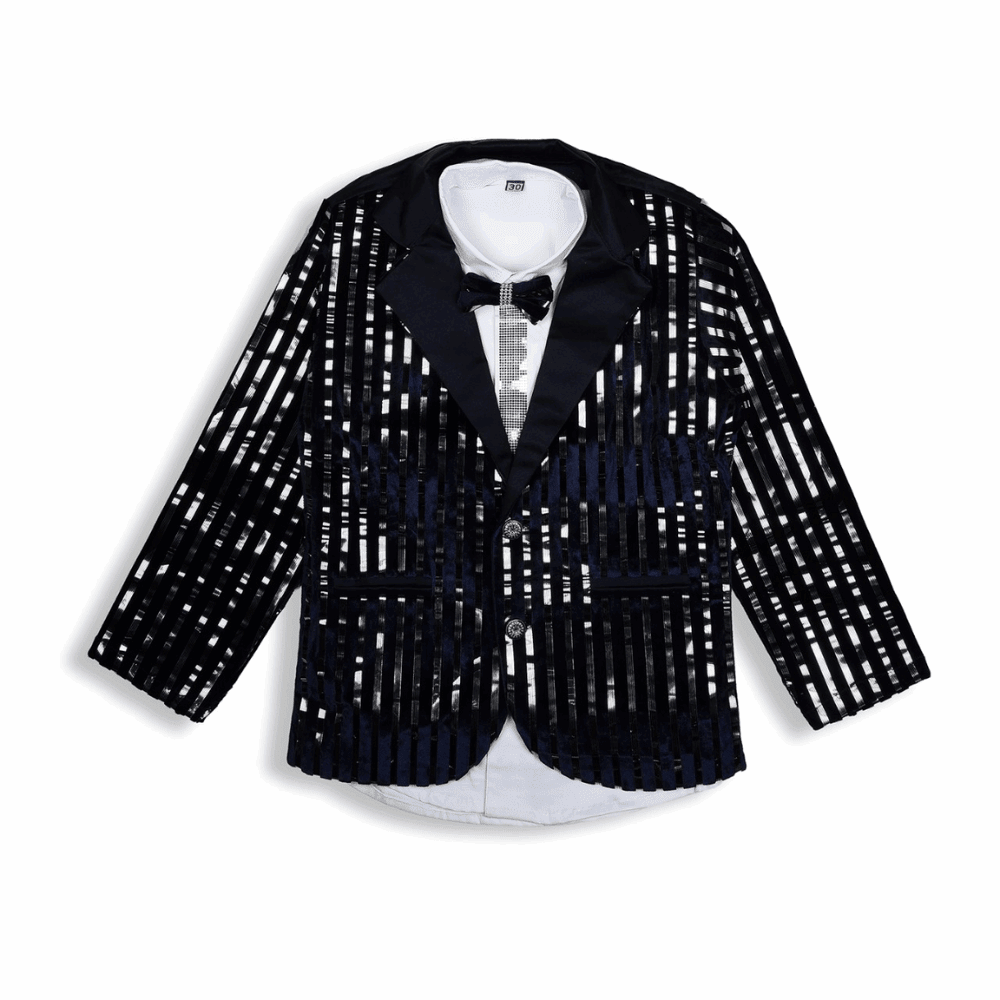 Elegant Black Partywear Suit for Boys - Stylish Formal Attire for Special Occasions - Zustenjoy.com