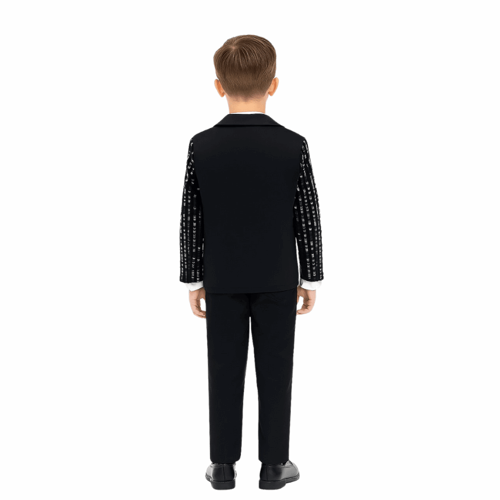 Elegant Black Partywear Suit for Boys - Stylish Formal Attire for Special Occasions - Zustenjoy.com