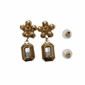 golden--Korean Earring for Girls - Celebrity Inspired Stylish