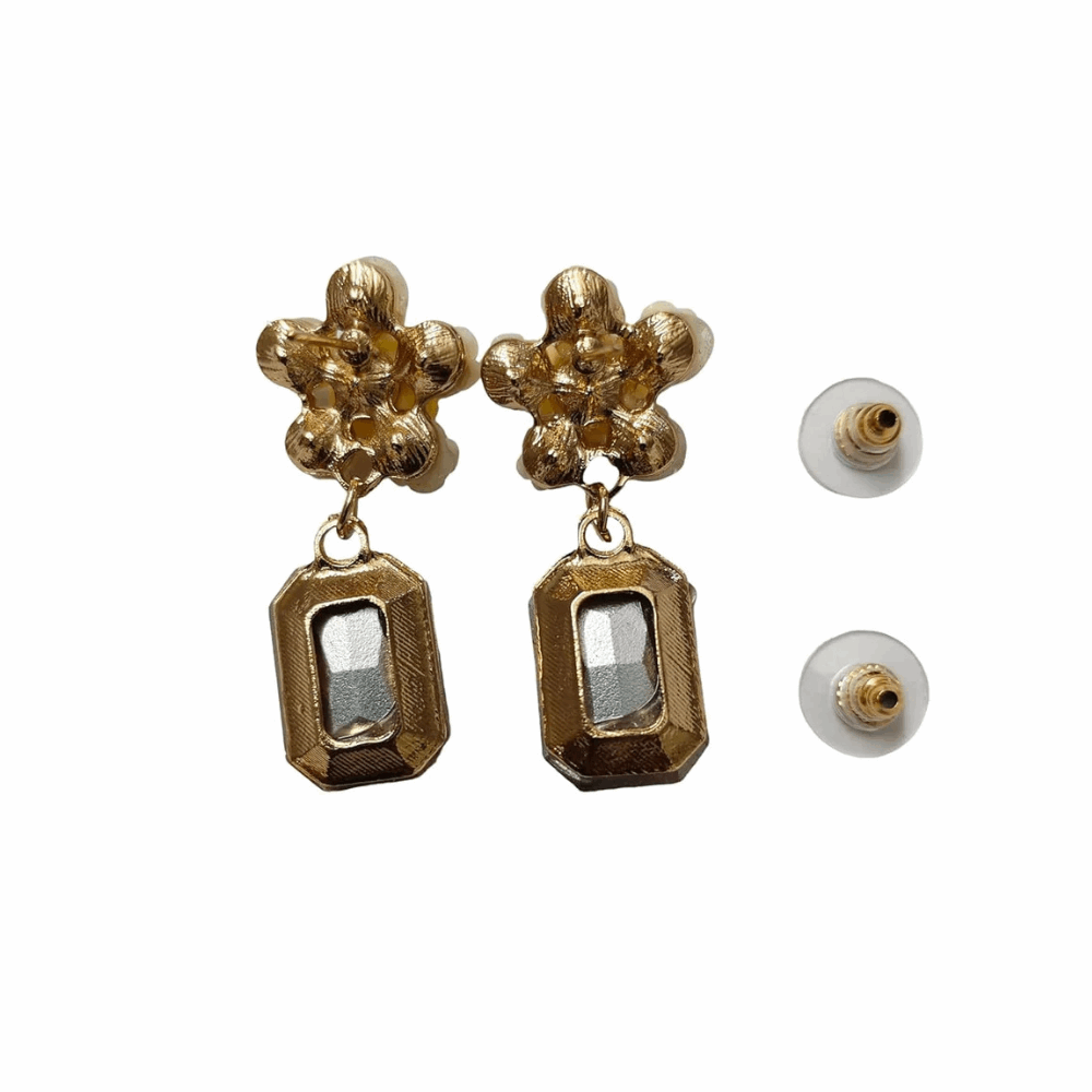 golden--Korean Earring for Girls - Celebrity Inspired Stylish