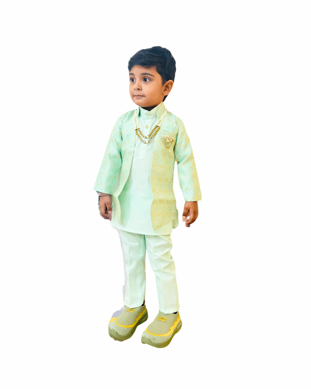 Pastel Blue Indo-Western Boys Wear for Stylish Kids - Zustenjoy.com