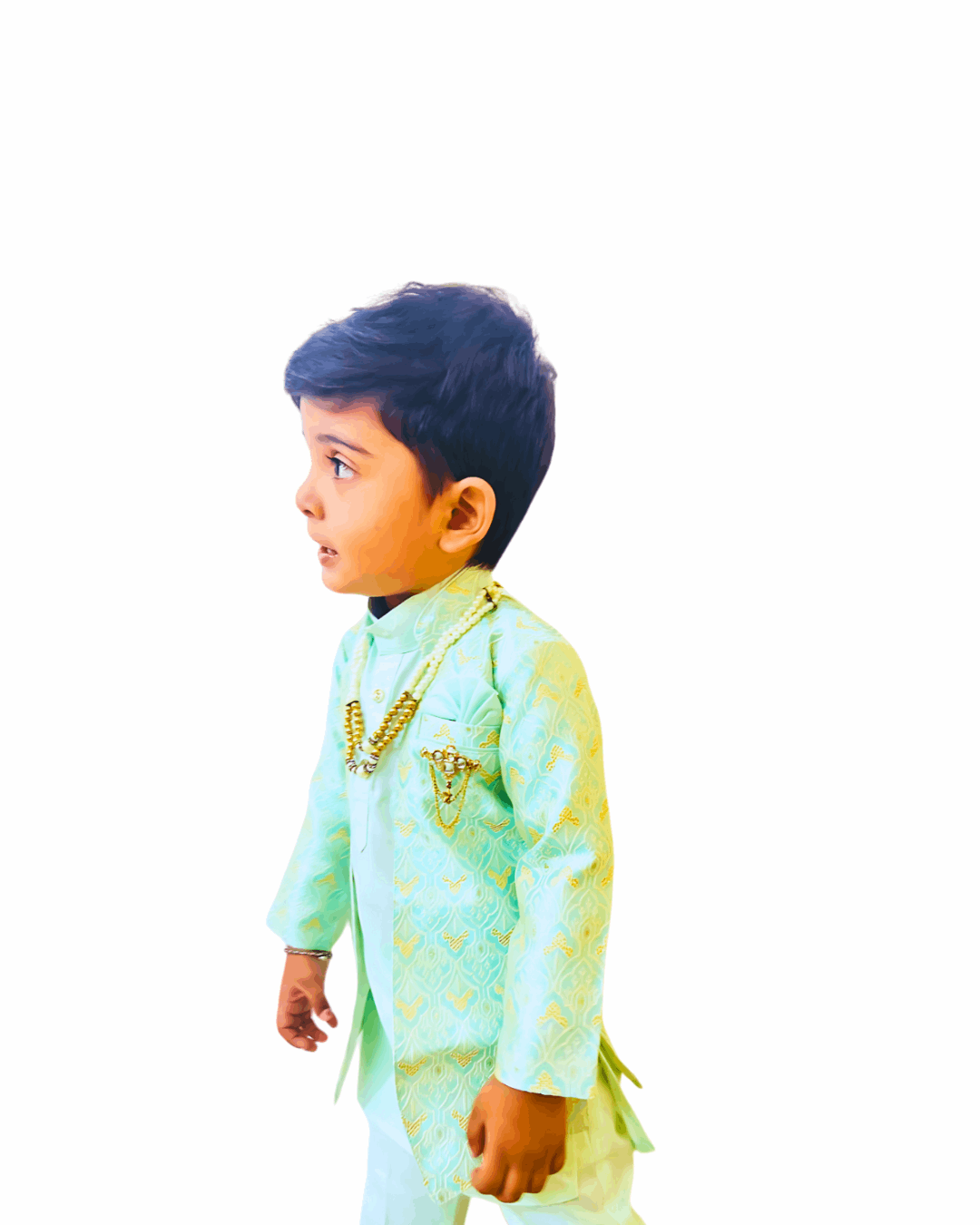 Pastel Blue Indo-Western Boys Wear for Stylish Kids - Zustenjoy.com